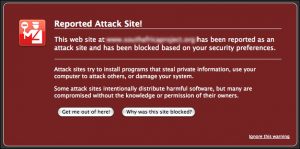 legitimate malware notice issued by google